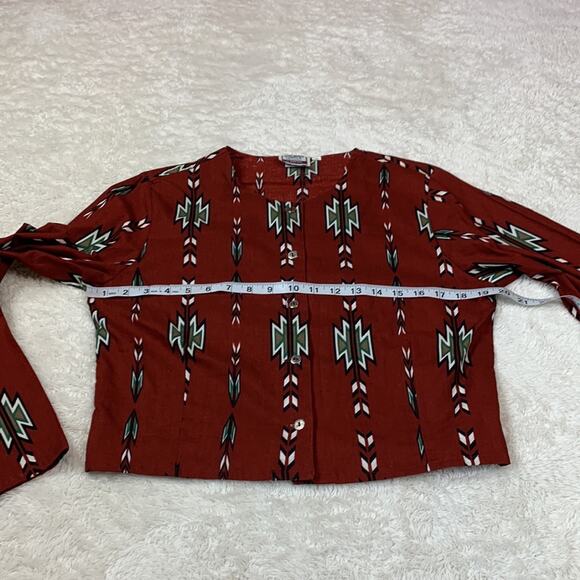 Vintage 90s Cowboys Turtle Association cropped southwest button down shirt - Picture 5 of 10
